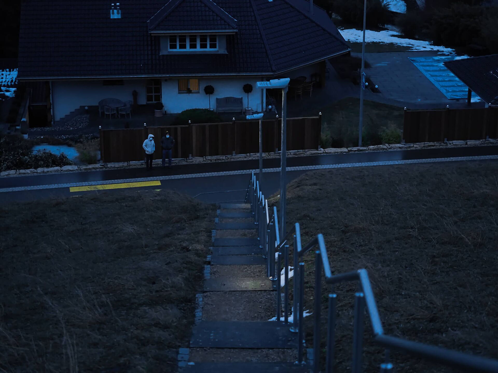 Treppe mit bewegungsabhängigem Licht