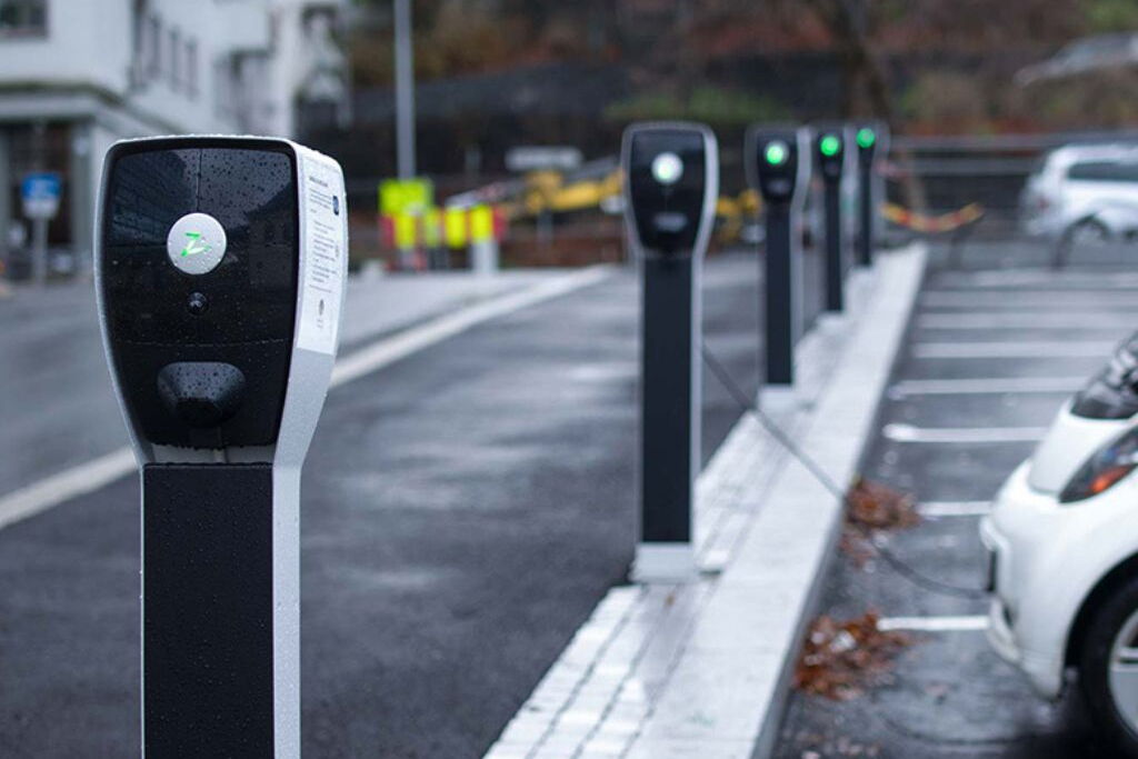 Charging stations for electric cars in garages